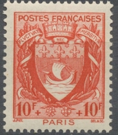 Au Profit Du Secours National. Armoiries De Ville (I) Paris. 10f.+10f. Rouge Neuf Luxe ** Y537 - Unused Stamps