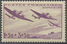 Au Profit Des Oeuvres De L'air.  1f.50+3f.50 Violet Neuf Luxe ** Y540 - Unused Stamps