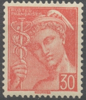 Type Mercure Modifié Avec Légende POSTES FRANÇAISES 30c. Rouge Neuf Luxe ** Y547 - Unused Stamps