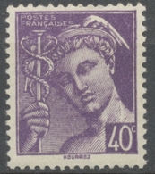 Type Mercure Modifié Avec Légende POSTES FRANÇAISES 40c. Violet Neuf Luxe ** Y548 - Unused Stamps