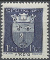 Au Profit Du Secours National. Armoiries De Villes (II) Angers. 1f.50+1f.80 Bleu Foncé Neuf Luxe ** Y558 - Unused Stamps