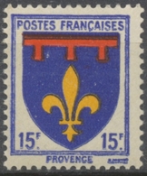 Armoiries De Provinces (I) Provence. 15f. Outremer, Rouge Et Jaune Neuf Luxe ** Y574 - Neufs