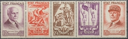 Au Profit Du Secours National. ("Travail, Famille, Patrie") La Bande De 5 Timbres Neuf Luxe ** Y580A - Unused Stamps