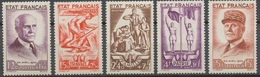 Série Au Profit Du Secours National. ("Travail, Famille, Patrie") 5 Valeurs Neuf Luxe ** Y580S - Unused Stamps