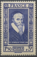 Célébrités Du XVIe Siècle Ambroise Paré (1510-1590), Chirurgien. 1f.50+3f. Outremer Neuf Luxe ** Y589 - Unused Stamps