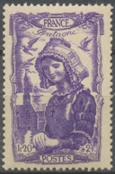 Coiffes Régionales. Au Profit Du Secours National. Bretagne. 1f.20+2f. Violet Neuf Luxe ** Y594 - Unused Stamps