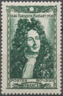 Célébrités Du XVIle Siècle. Jules Hardouin Dit Hardouin-Mansart (1646-1708) 80c.+2f.20 Vert Foncé Neuf Luxe ** Y613 - Unused Stamps