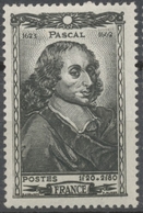 Célébrités Du XVIle Siècle. Blaise Pascal (1623-1662) 1f.20+2f.80 Noir Neuf Luxe ** Y614 - Ungebraucht