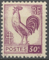 Série D'Alger. Coq Et Marianne (d'Alger) 30c. Lilas Foncé Neuf Luxe ** Y631 - Ungebraucht