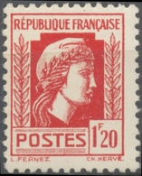 Série D'Alger. Coq Et Marianne (d'Alger) 1f.20 Rouge Carminé Neuf Luxe ** Y638 - Unused Stamps