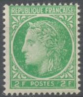 IV° République. Type Cérès De Mazelin 2f. Vert-jaune Neuf Luxe ** Y680 - Ungebraucht