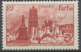 Au Profit De L'Entraide Française. Place Jean Bart, à Dunkerque. 1f.50+1f.50 Rouge-brun Neuf Luxe ** Y744 - Unused Stamps