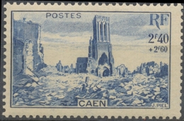 Au Profit De L'Entraide Française. Eglise Saint-Jean, à Caen. 2f.40+2f.60 Bleu Neuf Luxe ** Y746 - Unused Stamps