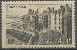 Au Profit De L'Entraide Française. Les Remparts, à Saint-Malo.  4f.+4f. Noir Neuf Luxe ** Y747 - Unused Stamps