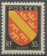 Armoiries De Provinces (III) Alsace. 30c. Noir, Rouge Et Jaune Neuf Luxe ** Y756 - Neufs