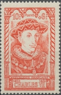 Célébrités Du XVe Siècle. Charles VII. 10f.+6f. Rouge Neuf Luxe ** Y770 - Neufs