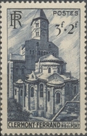Cathédrales Et Basiliques. Basilique Notre-Dame Du Port, à Clermont-Ferrand 3f.+2f. Bleu-noir Neuf Luxe ** Y773 - Neufs