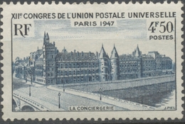 12e Congrès De L'Union Postale Universelle, à Paris. La Conciergerie.  4f.50 Bleu-gris Neuf Luxe ** Y781 - Unused Stamps