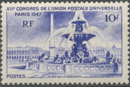 12e Congrès De L'Union Postale Universelle, à Paris. Place De La Concorde. 10f. Outremer Neuf Luxe ** Y783 - Unused Stamps