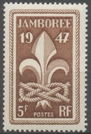 Jamboree Mondial, à Moisson. Emblème Scout.  5f. Brun Neuf Luxe ** Y787 - Neufs