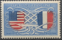 Amitié Franco-américaine. Ecussons Des Etats-Unis Et De La France. 25f. Bleu Et Rouge Neuf Luxe ** Y840 - Nuevos