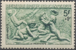 Série Des Saisons. Bas-reliefs Fontaine De Bouchardon, Grenelle, à Paris. Printemps  5f. + 1f. Vert Neuf Luxe ** Y859 - Ungebraucht
