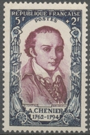Célébrités Du XVIIIe Siècle (II).  André-Marie De Chénier, Par J.-B Suvée  5f. + 2f. Lilas. Neuf Luxe ** Y867 - Nuevos
