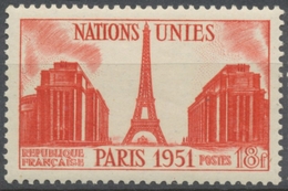 6e Session Des Nations Unies, à Paris. Tour Eiffel Et Palais De Chaillot 18f. Rouge. Neuf Luxe ** Y911 - Nuevos