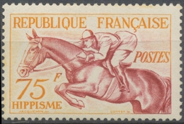 Jeux Olympiques D'Helsinki (1952) Hippisme 75f. Orange Et Brun Carminé. Neuf Luxe ** Y965 - Ungebraucht