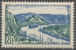 Série Touristique. La Vallée De La Seine Aux Andelys Et Le Château Gaillard 8f. Bleu Et Olive. Neuf Luxe ** Y977 - Ungebraucht