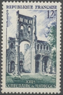 13e Centenaire De L'abbaye De Jumièges. Ruines De L'abbaye 12f. Outremer, Vert Foncé Et Bleu-noir. Neuf Luxe ** Y985 - Nuovi