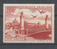 Télégraphie Et Téléphonie. Vue De Paris PA N°28 100f Rouge-brun N** YA28 - 1927-1959 Mint/hinged