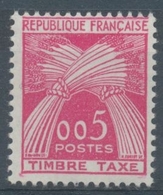 Type Gerbes. Légende REPUBLIQUE FRANCAISE TIMBRE TAXE. N°90 5c. Rose-lilas N** YX90 - 1960-.... Nuevos