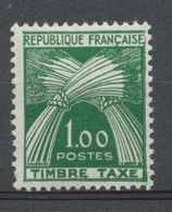 Type Gerbes. Légende REPUBLIQUE FRANCAISE TIMBRE TAXE. N°94 1f.vert N** YX94 - 1960-.... Nuevos