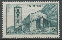 Andorre Français N°103, 2f. Vert-bleu NEUF** ZA103 - Unused Stamps