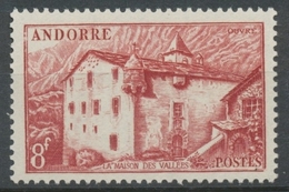 Andorre Français N°128, 8f. Brun-rouge NEUF** ZA128 - Nuovi