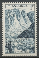 Andorre Français N°138, 1f. Bleu-gris NEUF** ZA138 - Nuevos