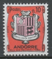 Andorre FR N°155 10c. Noir Et Rouge NEUF** ZA155 - Unused Stamps