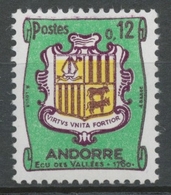 Andorre FR N°155A 12c. Vert/violet/jaune NEUF** ZA155A - Nuovi