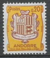 Andorre FR N°157 20c. Brun Et Jaune NEUF** ZA157 - Nuevos