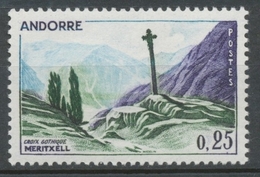 Andorre FR N°158 25c Outremer/vert/bleu N** ZA158 - Ongebruikt