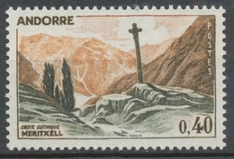 Andorre FR N°159A 40c Rouge-brun/vert-noir N** ZA159A - Nuovi