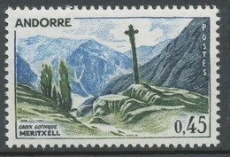 Andorre FR N°160 45c Gris-bleu/olive/bleu N** ZA160 - Neufs