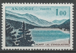 Andorre FR N°164 1f Vert-noir/bleu-v./vio.-gris N** ZA164 - Unused Stamps