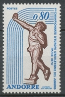 Andorre FR N°205 80c. Bleu Et Brun-violet N** ZA205 - Neufs