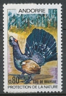 Andorre FR N°211 80c Coq De Bruyère N** ZA211 - Unused Stamps