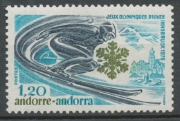 Andorre FR N°251 1f20 émeraude/noir/olive N** ZA251 - Unused Stamps