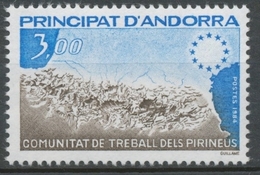 Andorre FR N°328 3f. Bleu Et Brun N** ZA328 - Neufs