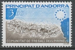 Andorre FR N°328 3f. Bleu Et Brun N** ZA328 - Ongebruikt