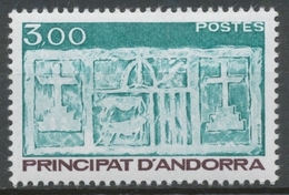 Andorre FR N°335 3f. Vert-bleu/brun-rouge N** ZA335 - Unused Stamps